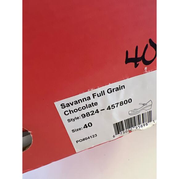 Dansko Brown Savanna Embossed Leather Mary Jaine Comfort Clogs Size 40 US 9.5-10 - Picture 7 of 7